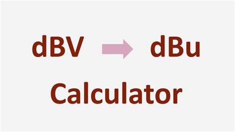 dbv to dbu u